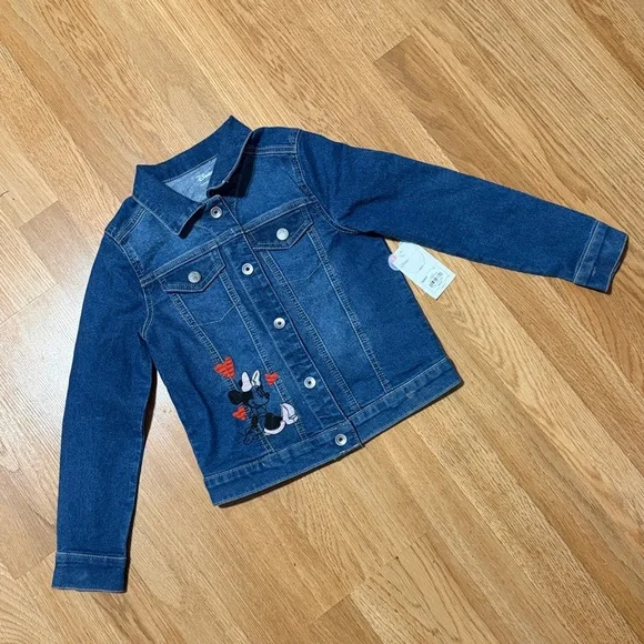 Minnie Mouse Embroidered Jean Jacket Size 7 - Picture 5 of 12